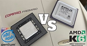 Compaq Presario AMD K6 233MHz vs Intel Pentium 233MHz MMX