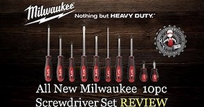All New Milwaukee 10pc Screwdriver Kit Review (48-22-2710)