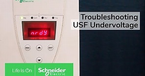 Troubleshooting USF Undervoltage Fault on Altistart 22 | Schneider Electric Support