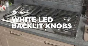 Gas Cooktop - White LED backlit heavy-duty knobs