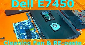 Fan Cleaning on Dell Latitude E7450 and Applying Thermal Paste, Also Disassembly