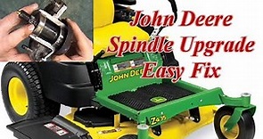 John Deere Dirty Secret Deck Spindle Bearings Upgrade Easy Defect Fix