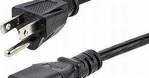 StarTech.com 15ft (4.5m) Computer Power Cord, NEMA 5-15P to C13, 10A 125V, 18AWG, Black Replacement AC Power Cord, Printer Power Cord, PC Power Supply Cable, Monitor Power Cable - UL Listed (PXT10115)
