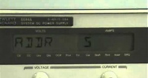 Agilent Technologies 6684A DC Power Supply Save and Recall Procedure