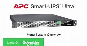 APC Smart-UPS Ultra 3kW - How to navigate through main menu