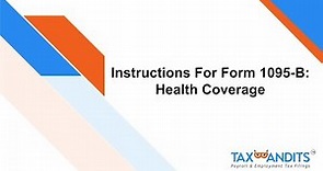 What is Form 1095-B Health Coverage | TaxBandits