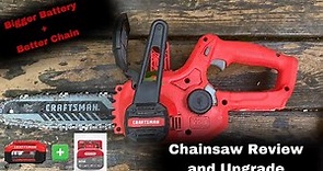 Craftsman V20 10 inch chainsaw review. +UPGRADE