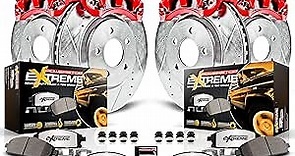 Power Stop KC1906A-36 Z36 Front and Rear Truck & Tow Brake Kit Brake Rotors Carbon-Fiber Ceramic Brake Pads and Calipers For 2000-2005 Ford Excursion 4WD | 2000-2004 F-250 F-350 Super Duty 4WD SRW