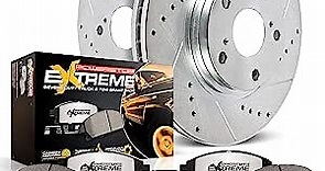 Power Stop K4714-36 Rear Z36 Truck & Tow Brake Kit, Carbon Fiber Ceramic Brake Pads and Drilled and Slotted Brake Rotors For 2008 2009 2010 2011 2012 2013 Toyota Highlander