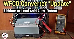 Update on the WFCO Auto-Detect RV Converter Charger Review - Auto Senses Li or LA batteries