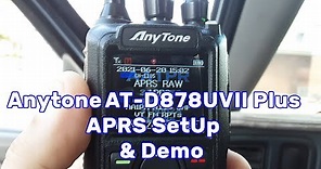 Anytone ATD878UVII Plus Analog and Digital APRS Setup and Demonstration