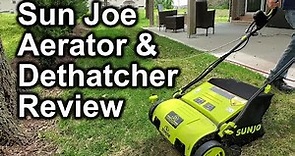Sun Joe 15 Corded 13A Dethatcher/Aerator Review and Demonstration