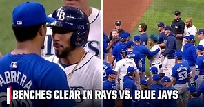 BENCHES CLEAR in Rays vs. Blue Jays after Génesis Cabrera shoves Jose Caballero 😳 | ESPN MLB