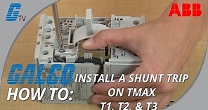 How to Install a Shunt Trip on an ABB TMAX Series T1, T2, & T3 Enclosed Circuit Breaker
