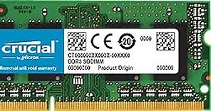 Crucial 16GB Single DDR3L 1600 MT/s (PC3L-12800) 204-Pin SODIMM Memory - CT204864BF160B