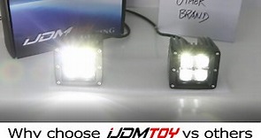 iJDMTOY Front Grille LED Pod Light Fog Lamp Kit For 2007-17 Jeep Wrangler JK