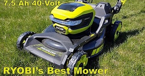 RYOBI 21 40-Volt Brushless Self-Propelled Mower with 7.5 Ah Battery Review Model # RY401130