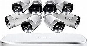 Lorex 4K Security Camera System,8-Channel 2TB NVR with 8 Indoor/Outdoor Wired IP POE Metal Bullet Cameras with Smart Motion Detection Surveillance, Active Deterrence and Color Night Vision