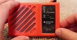 Sanyo RP-1280 Orange Transistor Radio AM 1970s