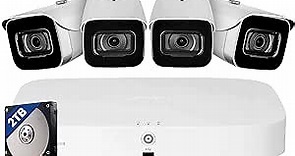 Lorex Fusion 4K Security Camera System w/ 2TB NVR - 8 Channel PoE Wired Home Security System w/ 4 Metal Cameras - Motion Detection, Color Night Vision, Weatherproof Outdoor Surveillance
