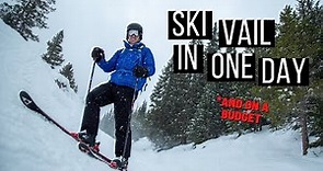 How to ski VAIL in one day | experience the entire resort