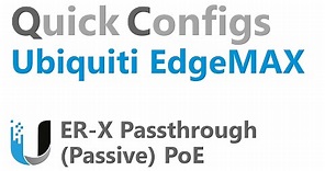 QC Ubiquiti EdgeMAX - EdgeRouter X Passhrough (Passive) PoE