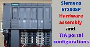 Siemens ET200SP hardware assembly and TIA portal configurations. English