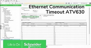 How to set Ethernet communication timeout using an option card on ATV630 ? | Schneider Electric