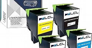 LCL Remanufactured Toner Cartridge Replacement for Lexmark 71B10K0 71B0010 71B0020 71B0030 71B0040 CS317dn CX317dn CS417dn CX417de CS517de CX517de (4-Pack Black Cyan Magenta Yellow)