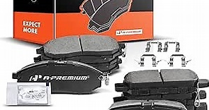 A-Premium Front & Rear Ceramic Disc Brake Pads Set Compatible with Select Nissan and Infiniti Models - G37 (Sedan), Murano, 370Z, QX70, QX50, Q70L, Q70, Q40, M56, M45, M37, M35H, M35, G35, G25, FX45