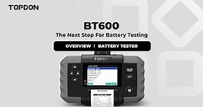 TOPDON BT600 Overview | Battery Tester