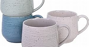 Sango Siterra Artist s Blend Stoneware Coffee Mugs, Assorted Colors (Set of 4)