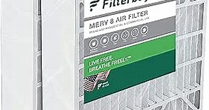 Filterbuy 16x25x3 Air Filter MERV 8 Dust Defense (2-Pack), Pleated HVAC AC Furnace Air Filters Replacement for Trion Air Bear 255649-101 (Actual Size: 15.63 x 24.13 x 2.94 Inches)