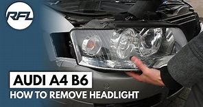 Audi A4 B6 how to remove headlight explained (to change bulbs)