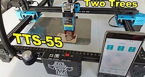 Two Trees TTS-55 Laser engraver review with assembling instructions and test engravings, cuttings