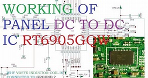 How works panel DC to DC ic RT6905GQW and the generation of Vcom Voltage.