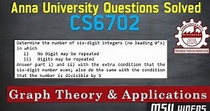 CS6702 GTA | Determine the number of six-digit integers (no leading 0’s) in which