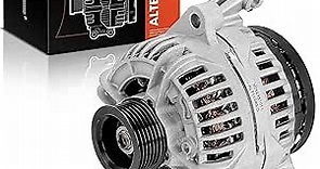 A-Premium Alternator Compatible with Dodge Ram 1500 2007 3.7L 4.7L, 12V 132A 6-Groove Pulley Clockwise, Replace# 56041120AD, RL041120AD