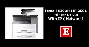 How to install RICOH MP printer driver with IP Address (Network)