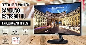 Samsung CF390 Unboxing and Review | Best Budget 27 Inches Curved Monitor | C27F390FHU