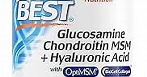 Doctor s Best Glucosamine Chondroitin MSM + Hyaluronic Acid with OptiMSM Featuring Biocell Collagen, Joint Support, Non-GMO, Gluten & Soy Free, 150 Caps