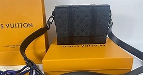 Louis Vuitton Sac Messenger Trunk Monogram Calfskin Black M57726 Men s Bag Unboxing