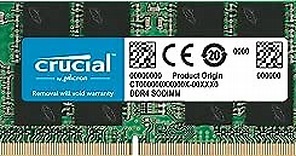 Crucial 16GB Single DDR4 2666 MT/s (PC4-21300) DR X8 SODIMM 260-Pin Memory - CT16G4SFD8266