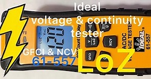 Ideal 61-557 LoZ Voltage & Continuity with GFCI & NCV Tester