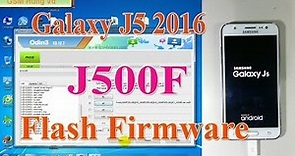Samsung j5-J500f Flash stock firmware 6.01 by Odin 3.12.7.