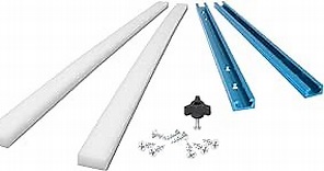 POWERTEC Table Saw Sled Kit w/ 12” T Track, 19” HDPE Miter Bar, Knob, Bolt & Screws Set for DIY Tablesaw Crosscut Sled, Fits 3/4 x 3/8 Miter Slot on Table Saws Wood Working & Accessories (71673)