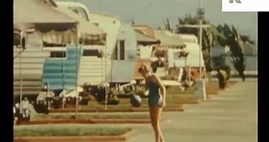 1950s USA Trailer Park Life, Caravan Site, Rare Colour Home Movies