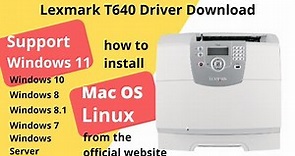 Lexmark T640 Driver Download and Setup Windows 11 Windows 10