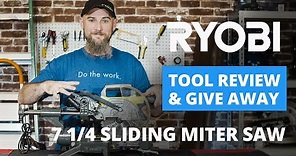 RYOBI Cordless 7-1/4 in. Sliding Miter Saw (TSS702) Review + Giveaway