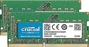 Crucial 32GB Kit (16GBx2) DDR4 2666 MT/s (PC4-21300) DR x8 SODIMM 260-Pin Memory - CT2K16G4SFD8266